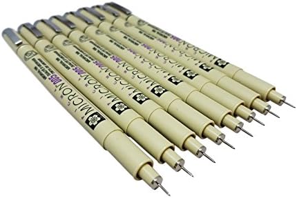 (005, 8 pct, black) - Sakura Pigma Micron pen 005 Black felt tip artist drawing pens - 8 pen set