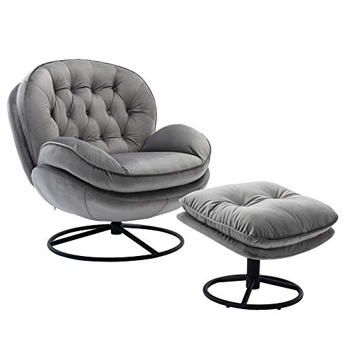 Sillón Plegable Terciopelo Gris miniatura 4