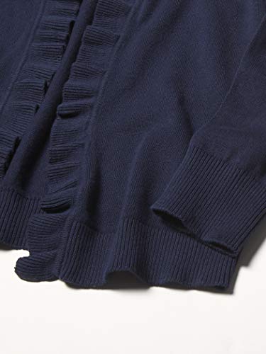 The Children's Place Girls Uniform Ruffle Open Front Cardigan Pullover Sweater, Tidal, 7-8 Years Us #TOP2
