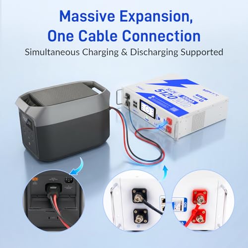 Image of WattCycle 50A 8AWG Extension Cable, PPS Adapter for EcoFlow Delta 2 /3