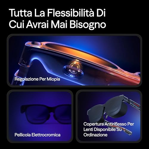 Viture Occhiali Xr Luma Pro — Display Ultra Nitido Da 152” A 1200P, 1000 Nit, Campo Visivo 52°, Per Iphone 17/16/15, Android, Mac, Pc, Steam Deck, Prima Esperienza Xr Per Switch 2 - 4