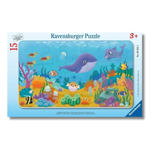 PUZZLE CUCCIOLI DI MARE – Puzzle bambini 3 anni da 15 pezzi grandi, ideale come puzzle 15 pezzi bambini per iniziare a comporre in autonomia, con dimensioni ampie pensate per mani piccole.