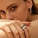 Nossa Transparent CZ Baguette Eternity Band(5 Carat) | Gold Stackable Rings Chunky Statement Wedding Ring for Her Size 4