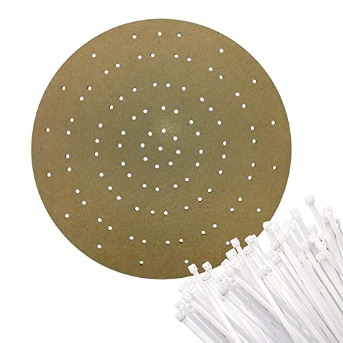Gkesgm Six (6) Pack Christmas Wreath Boards with Cable Tie-Wrap100 Pcs| 7.87 Inch Wire TiesRound 12.2 Easy to Use Wreath Frame ZAO-005
