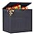 ZYJOYY 33 Gallon Resin Deck Box, Weatherproof Outdoor Storage Box for Patio, Garden, Pool, and Yard, Lockable Waterproof Bin for Tools, Cushions, Towels, and Accessories, Black
