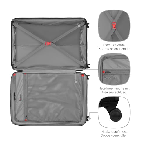 Image of WENGER Legacy - DC Large Hardside Case, Black, 99 Liters, Swiss Designed-Blend of Style & Function, 610867