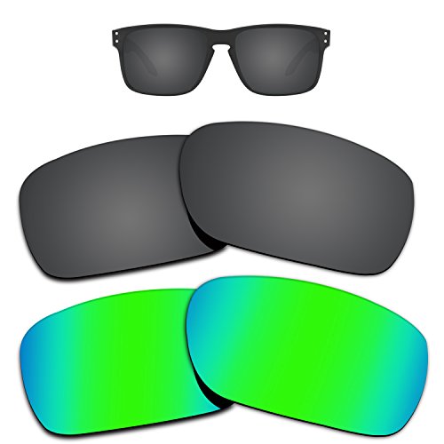 Image of 12MM Glare Proof Anti-Faded Replacement Lenses Compatible with Oakley Holbrook OO9102 Sunglasses