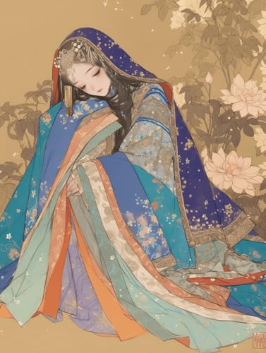 MIRONS Diamond Painting fille de dessin animé 5D broderie diamant kit complet 40x50cm