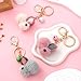 3Pcs 2023 Year of the Rabbit Keychain Pendant Plush Bunny Figurine Keychain Zodiac Stuffed Rabbit Pendant Chinese New Year (Random Color)