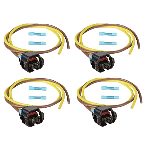 PARTSLINE (Lot de 4) Kit Réparation Prise Fiche Connecteur Connectique Cablage Faisceau Electrique Cable Injecteur 55184536 compatible pour 147 159 500 DOBLO DUCATO PUNTO SCUDO ASTRA CORSA ZAFIRA Cover