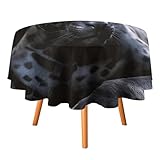 JTKBNVM R&e Tischdecke mit niedlichem Panther Muster, wasserdicht, Picknickdecke, Esstisch, Partydecke, abwischbar, 91,4 x 91,4 cm