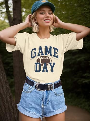 Image of Football Shirts for Women Game Day T Shirts Football Outfits