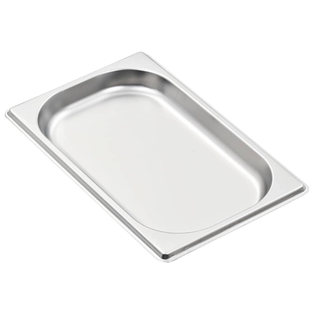 Contenitori Gastronorm, 12 pezzi, GN 1/4, 20 mm, in acciaio inox, per cucina professionale e catering, adatti per Bain-Marie, Chafing-Dishes, insalatibar, design impilabile salvaspazio