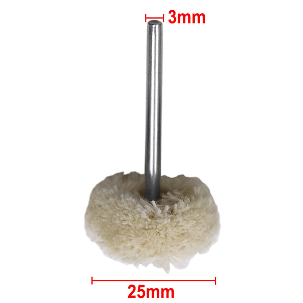 Mounted Cotton Polishing Buff Wheel for Rotary Tools Jewelry Watch Light Polish Pack of10