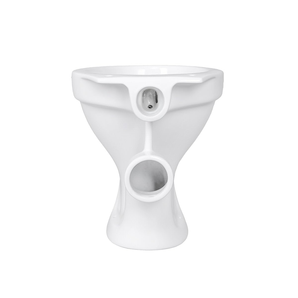 Belvit Inodoro de pie con descarga profunda, blanco | Inodoro de pie, salida horizontal, sin cisterna, de pie en el suelo, cerámica
