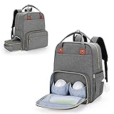 BAFASO Breast Pump Bag with Cooler and Laptop Sleeve (Compatible with Willow and Elvie Breast Pump), Breast Pump Backpack for Wearable Breast Pump (Patent Pending), Gray