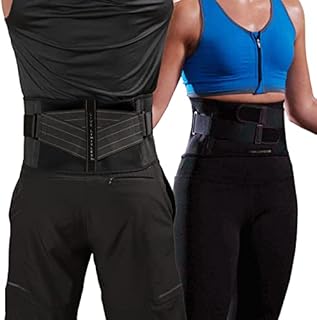 Copper Fit Unisex Adult Rapid Relief Back Support Brace with Hot/Cold Therapy Base Layer, Black, Adjustable