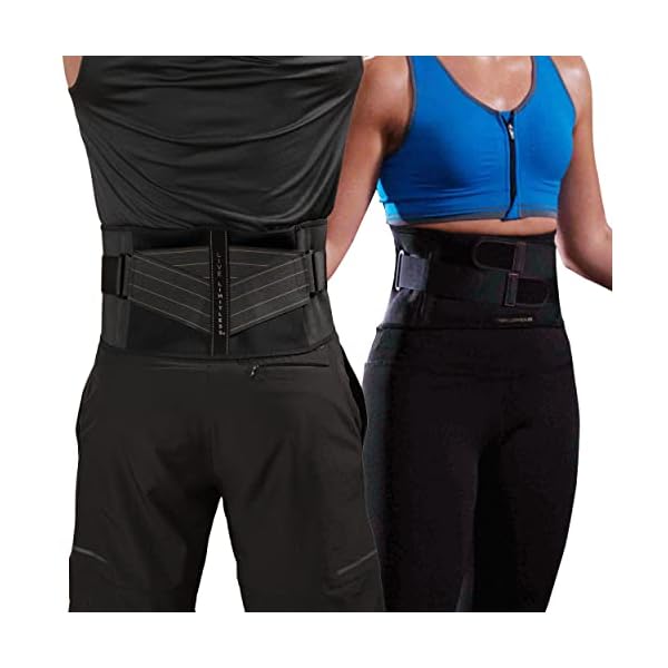 Copper Fit Unisex Adult Rapid Relief Back Support Brace with Hot/Cold Therapy, Black, Adjustable
