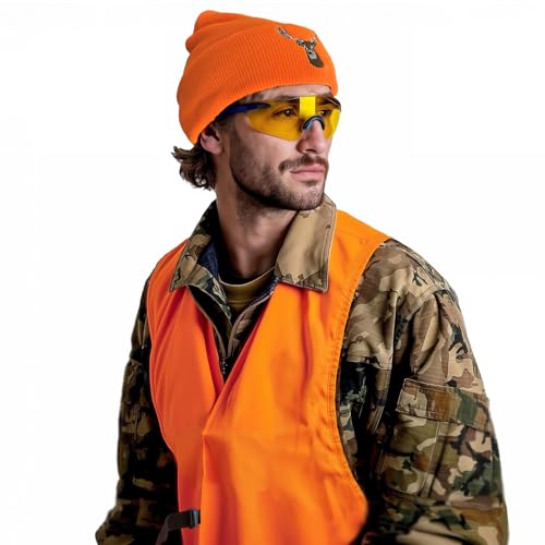 Klarny Blaze Orange Safety Vest for Men, Women, Kids, High-Visibility, Waterproof, Ultra-Quiet Deer and Bow Hunting Gear and Accessories, Hunter Orange Vest with Buckles for Warmth, Comfort, X Large