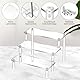 Lunaanda Acryl Display Regal Ständer, Ausstellungsregal Organizer für Muffin Etagere, Transparente Acryl Display Riser Regal für Figuren, Spielzeug, Cupcakes, Desserts, Gewürze (20cm2-stöckiges)