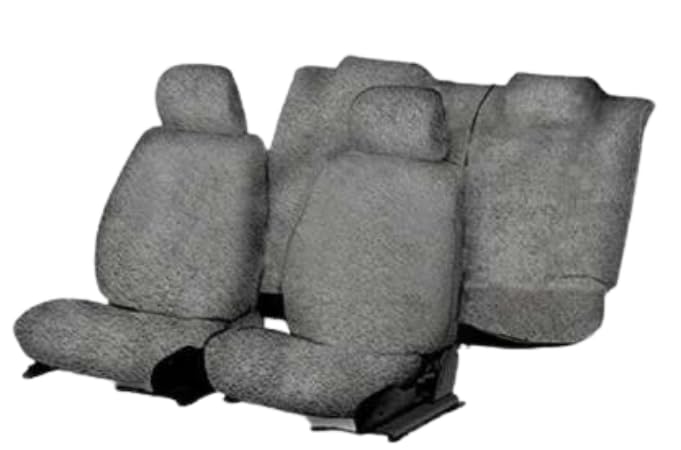 Image of Cotton Car Seat Cover for Maruti Omni (5 Seater) (Grey)