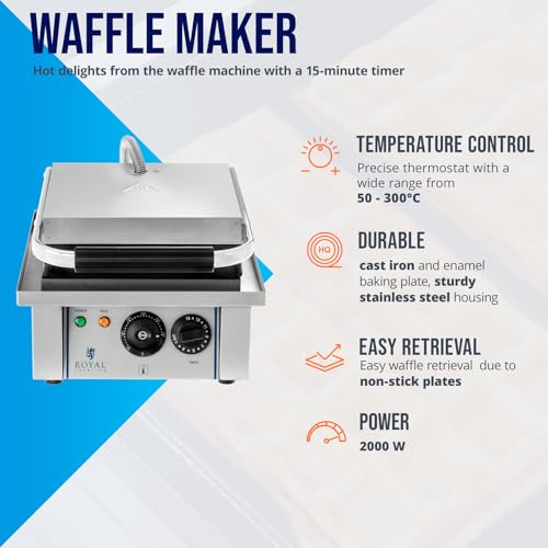 Waffeleisen aus Gusseisen von Royal Catering Waffelautomat für Gastronomie