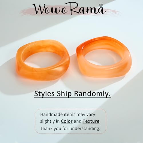 WOWORAMA Colorful Resin Acrylic Bangle Bracelets for Women Geometric Chunky Mottled Acetate Resin Bangles Wide Acrylic Plastic Bracelets Statement Jewelry