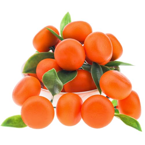 Gresorth 5 Clusters Artificial Mini Bunch Orange Fake Tangerines Decoration
