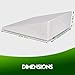 Abco Tech Bed Pillow Wedge for Sleeping - Memory Foam Top - Reduce Neck & Back Pain, Snoring, Acid Reflux, Respiratory Problems - Ideal for Sleeping, Reading, Rest, Elevation - Washable Cover - 7in