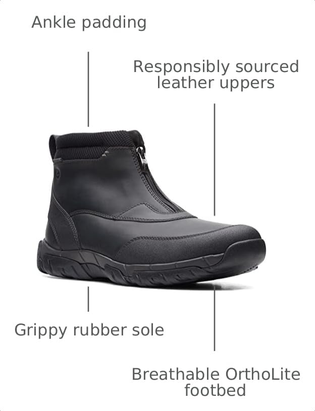 Image of Clarks mens Grove Zip IiAnkle Boot