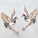 ZYING 1Pair Cranes à Couronne Rouge Applique Fer brodé sur des Patchs d'oiseau pour Sac de vêtements Dessin animé Autocollant Craft Réparation DIY Décoration