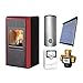 Produktbild Italiana Camini KS0066 ITC Idropoint AE Wasserführender Pelletofen Bordeaux Komplett-Set + Solarthermie-Set 2 WT-B (10,11 m²) + Pufferspeicher TPSR 500 mit 1 SWT