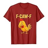 Camiseta unisex con pollo facepalm, divertida camiseta con juego de palabras F-Caw-F, camiseta humorística para el trabajo o el tiempo libre, Style_h04 Red, XL
