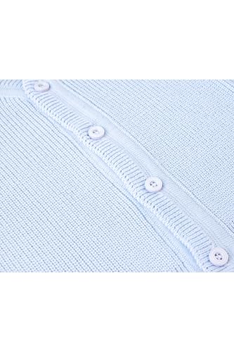 Image of Lilax Baby Boys Basic Long Sleeve V-Neck Classic Knit Cardigan Sweater