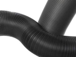 Aluflexrohr 2-lagig 125mm Gussgrau ohne Wandrose
