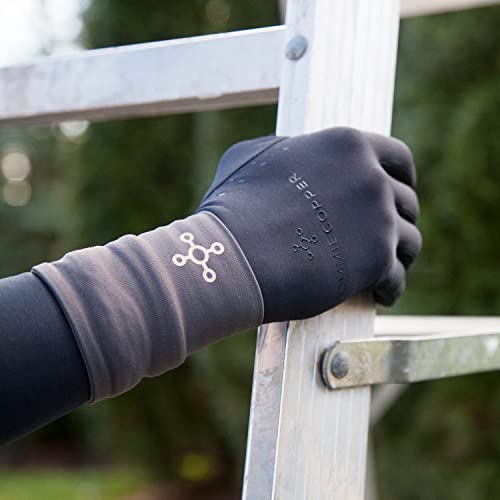 tommie copper core compression infrared full finger gloves non-slip touchscreen compatible warming gloves for stiffness