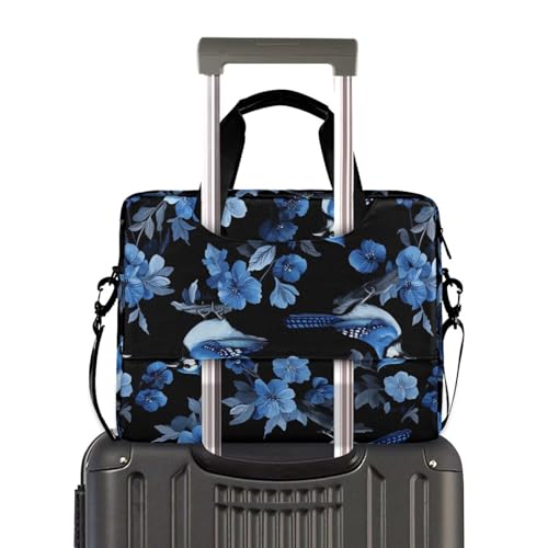 Bolso maletín para laptop 15.6 pulgadas azul y negro miniatura 4