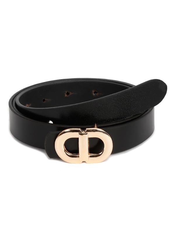 teakwood leathers Women Leather Belt with Golden Buckle Adjustable Holes, Casual Durable for All Occasions - Classic Design for Mordern Outfits - Leather Belt for Women | T_BT_W_29_P-picture-30