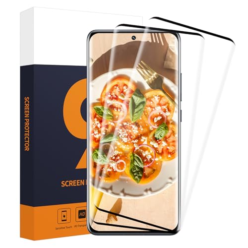 Carantee Schutzfolie für Panzerglas für Xiaomi 12/12X 5G Displayfolie 9H Härte Keine Blasen 3D Runde Kanten Schutzglas Sensitive Touch 2 Stück Hoch Definition Xiaomi 12/12X Displayschutzfolie