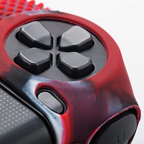 Image of PSS Studded Dots Silicone Rubber Gel Customizing Cover for PS4 /slim /Pro Dualshock 4 Controller Soft Silicone Case Cover Gel Skin Protective for PS4 Wireless Controller (Red Como Dot)