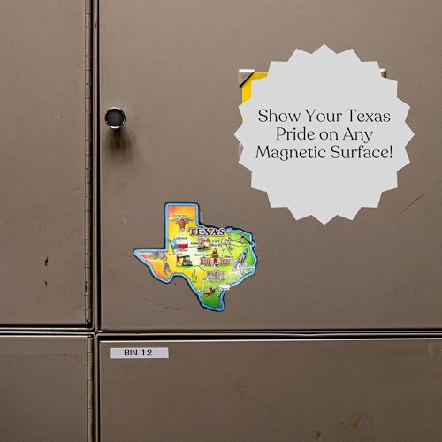 Imán decorativo mapa metálico de Texas 2.15 x 3.6 miniatura 6