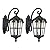 Zanritelit 17.1'' H Aluminum Outdoor Wall Lights- Black Roman Style Waterproof & Anti-Rust Exterior Lighting Fixtures, Hammered Outdoor Wall Lantern for Porch, Doorway, Garage, Backyard, 2 Pack