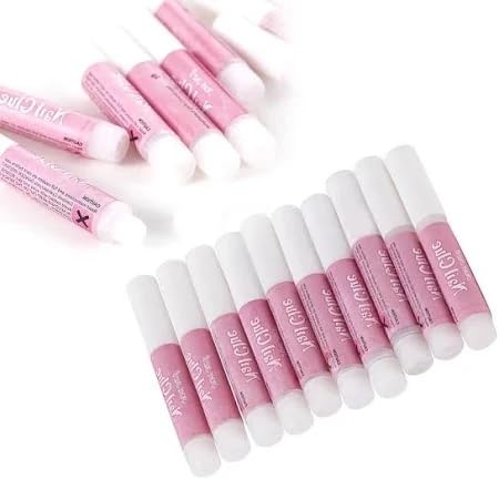 Quick Drying Artificial Nail Glue For Fake/False Nails | Easy to Apply Professional Adhesive Beauty Nail Art Glue (Pack of 10 5gm Each)