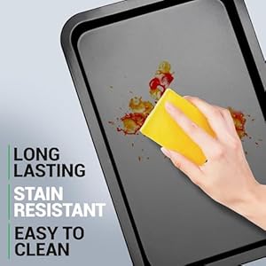 NutriChef 10 Piece Non Stick Baking Pans Set Deluxe Carbon Steel Bakeware Set w Cookie Sheets Muffin Pan Roasting Pan Cake Pan Baking Tray Pizza Pan Easy to Clean Black