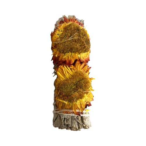 VIE Smudge Stick, White Sage and Sunflower 4", Multicolor