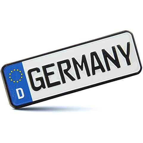 Magnet Number Plate Germany | tin Magnet 9x3 cm with Relief Punching | Typical Souvenir & Gift Cover