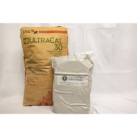Ultracal 30 Plaster for Mold Casting, Scenery, Dioramas, and Dentistry Resealable Bag Great for Model Making & Gaming by Capital Ceramics (10 lb Plus Silicone Mold) Cover