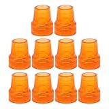 10 Stück Krückenspitze, 19 Mm Gummi-Krückenspitze, Universelle Gehstockspitze, Strapazierfähige Gehstock-Ersatzspitze (Orange)