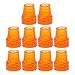 Crutch Tips, 10 Pack 19mm Inner Diameter Heavy Duty Rubber Crutch Tips, Slip Resistance Universal Walking Cane Tips, Replacement Rubber Cane Tips(Orange)