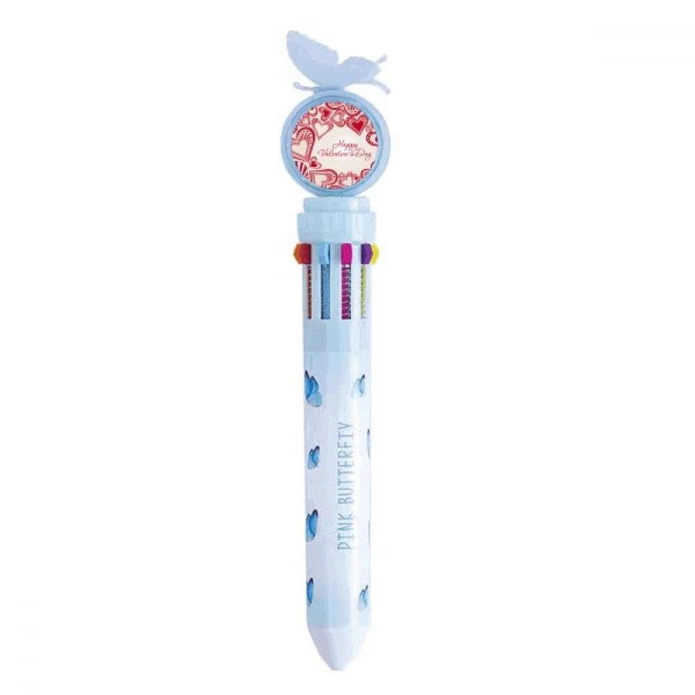 Stylo à bille rétractable multicolore Happy Valentine's Day - 4